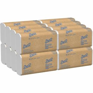 Scott+100%25+Recycled+Fiber+Multifold+Paper+Towels+with+Absorbency+Pockets+-+9.20%26quot%3B+x+9.40%26quot%3B+-+White+-+Fiber+-+16+%2F+Carton