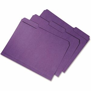 SKILCRAFT%C2%AE+1%2F3+Tab+Cut+Letter+Recycled+Top+Tab+File+Folder+-+8+1%2F2%26quot%3B+x+11%26quot%3B+-+3%2F4%26quot%3B+Expansion+-+Top+Tab+Location+-+11+pt.+-+2+Plys+-+Purple+-+Chlorine-free%2C+Acid-free%2C+Reinforced%2C+Eco-friendly+-+100%25+Recycled+-+100+%2F+Box