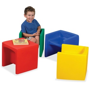 Children's Factory Chair Cube Set - Assorted - Polyethylene - 4 / Set