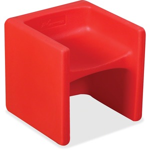 Children's Factory Multi-use Chair Cube - Red - Polyethylene - 1 / Each