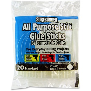 SureBonder+4%26quot%3B+All+Purpose+Glue+Sticks+-+20+%2F+Pack+-+Clear