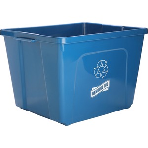 Genuine+Joe+14-Gallon+Recycling+Bin+-+14+gal+Capacity+-+Rectangular+-+Durable%2C+Lightweight+-+14.5%26quot%3B+Height+x+19.5%26quot%3B+Width+x+15.4%26quot%3B+Depth+-+Plastic+-+Blue+-+1+Each