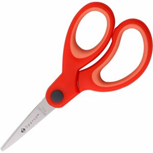 Sparco+5%26quot%3B+Kids+Pointed+End+Scissors+-+5%26quot%3B+Overall+Length+-+Pointed+Tip+-+Red+-+1+Each