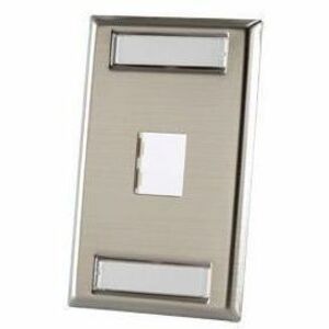 Ortronics TracJack Stainless Steel Faceplate, One-Port Single Gang Plate