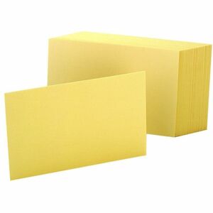Oxford+Colored+Blank+Index+Cards+-+100+Sheets+-+Plain+-+4%26quot%3B+x+6%26quot%3B+Sheet+Size+-+Canary+Paper+-+Durable+-+100+%2F+Pack