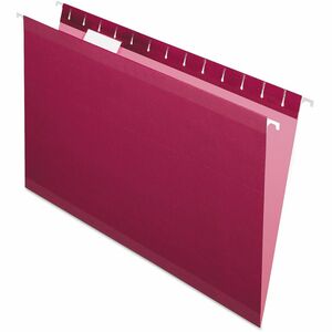 Pendaflex+1%2F5+Tab+Cut+Legal+Hanging+Folder+-+8+1%2F2%26quot%3B+x+14%26quot%3B+-+Internal+Pocket%28s%29+-+11+pt.+-+Burgundy+-+Reinforced%2C+Tear+Resistant%2C+Durable+-+25+%2F+Box