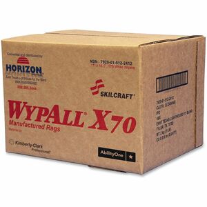 SKILCRAFT%C2%AE+WYPALL+X70+Industrial+Wipers+-+For+Industry+-+16.50%26quot%3B+Length+x+11%26quot%3B+Width+-+Recommended+For%3A+Oil+Remover%2C+Grime+Remover+-+Heavy+Duty%2C+Absorbent%2C+Durable%2C+Reusable+-+White+-+174+%2F+Pack