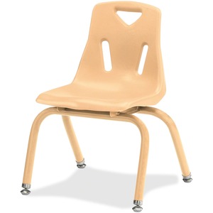 Jonti-Craft+Berries+Stacking+Chair+-+Camel+Polypropylene+Seat+-+Camel+Polypropylene+Back+-+Steel+Frame+-+Four-legged+Base+-+1+Each