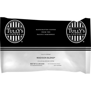 Tully's® Coffee Ground Madison Blend Coffee - 2 oz Per Pack - 42 / Carton