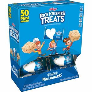 Rice+Krispies+Treats+Mini+Squares+-+Individually+Wrapped+-+Original+-+1+Serving+Pack+-+50+%2F+Box