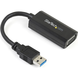 StarTech.com USB 3.0 to VGA Video Adapter with On-board Driver Installation - 1920x1200 - Add a secondary VGA display to your USB 3.0 enabled PC, and install the drivers without a CD or Internet connection - USB video card - USB 3.0 video adapter - On-board drivers for hassle-free installation - USB 3.0 external multi-monitor VGA adapter