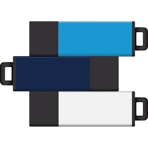 Centon 8GB USB 2.0 Pro2 3Pk (Aqua, Blue, White) - 8 GB - USB 2.0 - Aqua, Blue, White - 3 / Pack
