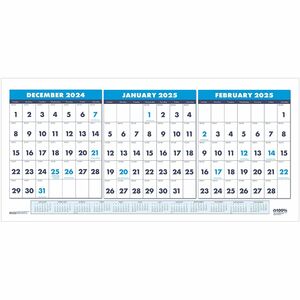 House of Doolittle 3-month Horizontal Wall Calendar - Julian Dates - Daily, Monthly - 14 Month - December 2021 till January 2023 - 1.13