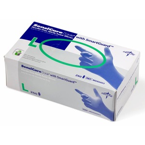 Medline+SensiCare+Ice+Blue+Nitrile+Exam+Gloves+-+Large+Size+-+Dark+Blue+-+Comfortable%2C+Chemical+Resistant%2C+Latex-free%2C+Textured+Fingertip%2C+Non-sterile%2C+Durable+-+For+Medical+-+250+%2F+Box+-+9.50%26quot%3B+Glove+Length