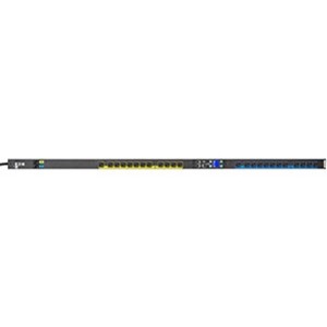 Eaton Metered Outlet Rack PDU, 0U, L5-30P input, 2.88 kW max, 120V, 24A, 10 ft cord, Single-phase, Outlets: (24) 5-20R