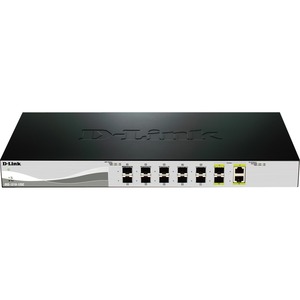 D-Link 10G Smart Switch with 10-port 10G SFP+ and 2-port 10GBASE-T/SFP+ Combo Port - 12 Ports - Manageable - 10 Gigabit Ethernet - 10GBase-X, 10GBase-T - 3 Layer Supported - Twisted Pair, Optical Fiber - Rack-mountable, Desktop