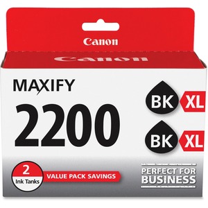 Canon+PGI-2200XL+Original+High+Yield+Inkjet+Ink+Cartridge+-+Black+-+2+%2F+Pack+-+2500+Pages+%28Per+Cartridge%29