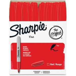 Sharpie+Pen-style+Permanent+Marker+-+Fine+Marker+Point+-+Red+Ink+-+Alcohol+Based+-+36+%2F+Pack