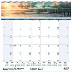 House+of+Doolittle+Coastlines+Monthly+Wall+Calendar