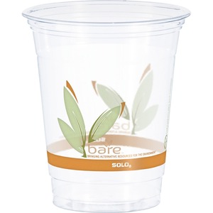 Solo+Bare+Eco-Forward+12+oz+Cold+Cups+-+50.0+%2F+Bag+-+20+%2F+Carton+-+Clear+-+Polyethylene+Terephthalate+%28PET%29+-+Beverage%2C+Cold+Drink%2C+Smoothie%2C+Coffee+-+Recycled