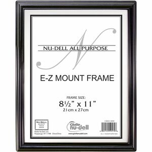 Golite+nu-dell+All-purpose+E-Z+Mount+Frames+-+8.50%26quot%3B+x+11%26quot%3B+Frame+Size+-+Rectangle+-+Horizontal%2C+Vertical+-+Break+Resistant+-+Plastic+-+Black%2C+Silver+-+1+Each