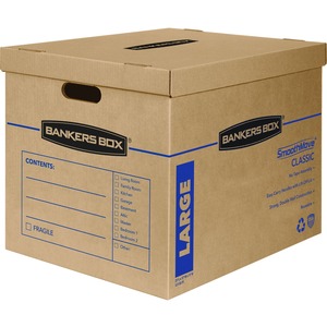 Bankers+Box+SmoothMove+Moving+Boxes+-+Internal+Dimensions%3A+17%26quot%3B+Width+x+21%26quot%3B+Depth+x+17%26quot%3B+Height+-+External+Dimensions%3A+17.6%26quot%3B+Width+x+22.3%26quot%3B+Depth+x+17.4%26quot%3B+Height+-+Lift-off+Closure+-+Corrugated+Paper+-+Kraft+-+Recycled+-+5+%2F+Carton