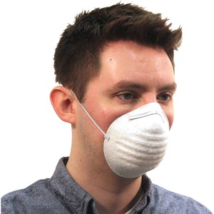 ProGuard Disposable Nontoxic Dust Mask - Disposable - Dust, Pollen Protection - Polypropylene - White - 50 / Box