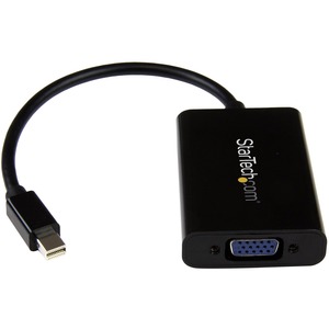 StarTech.com Mini DisplayPort to VGA Adapter with Audio - Mini DP to VGA Converter - 1920x1200 - Connect your Mac or PC to a VGA display and a discrete 3.5mm audio output - Mini DisplayPort to VGA - mDP to VGA - Mini DP to VGA Converter - Mini DisplayPort to VGA Video Adapter with Audio - 1920x1200 or 1080p