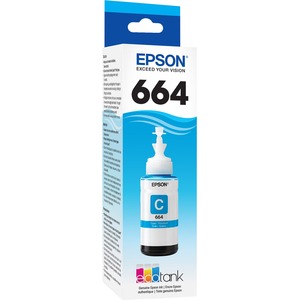 Epson T664 Ink Refill Kit - Inkjet - Cyan - 6500 Pages - 70 mL