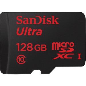 SanDisk Ultra 128 GB Class 10/UHS-I microSDHC - 80 MB/s Read - 10 Year Warranty