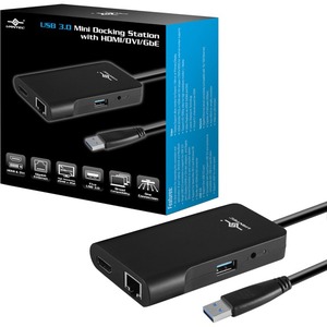 Vantec USB 3.0 Mini Docking Station with HDMI/DVI/GbE - for Notebook/Tablet PC - USB 3.0 -