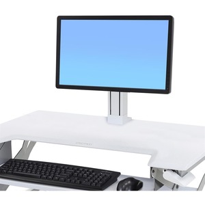 Ergotron WorkFit Cart Mount for LCD Display - White