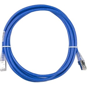 Supermicro RJ45 Cat6a 550MHz Rated Blue 9 FT Patch Cable, 24AWG