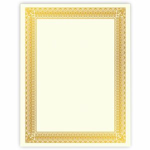 Geographics+Gold+Foil+Certificate+-+Laser%2C+Inkjet+Compatible+-+Gold+with+Gold+Border+-+15+%2F+Pack