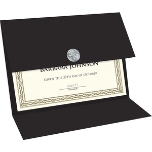 Geographics+Recycled+Certificate+Holder+-+Black+-+30%25+Recycled+-+5+%2F+Pack