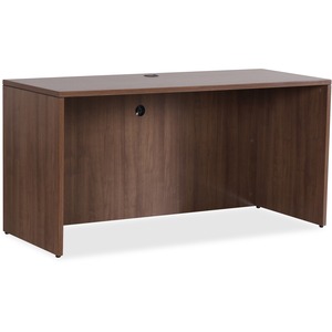 Lorell+Essentials+Series+Credenza+Shell+-+70.9%26quot%3B+x+23.6%26quot%3B29.5%26quot%3B+Credenza%2C+1%26quot%3B+Top%2C+3.8%26quot%3B+Drawer+Pull%2C+0.1%26quot%3B+Edge+-+Walnut%2C+Laminate+Table+Top+-+Durable%2C+Grommet%2C+Cord+Management%2C+Adjustable+Feet+-+For+Office