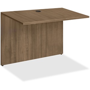 Lorell+Essentials+Series+Bridge+-+41.4%26quot%3B+x+23.6%26quot%3B29.5%26quot%3B+Bridge%2C+1%26quot%3B+Top+-+Finish%3A+Walnut+-+Laminate+Table+Top+-+Durable%2C+Grommet%2C+Back+Panel%2C+Cord+Management%2C+Modesty+Panel+-+For+Office