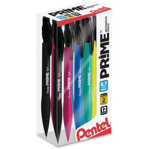 Pentel+Prime+Mechanical+Pencil+-+%232+Lead+-+0.7+mm+Lead+Diameter+-+Medium+Point+-+Assorted+Lead+-+1+Dozen