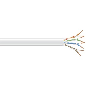 Black Box CAT6 250-MHz Solid Bulk Cable UTP CMP Plenum WH 1000FT Pull-Box - 1000 ft Category 6 Network Cable for Network Device - First End: Bare Wire - Second End: Bare Wire - CMP, Plenum - 23 AWG - White - TAA Compliant