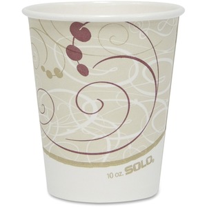 Solo Poly Lined Hot Paper Cups - 20 / Pack - 10 fl oz - Leak Proof Closure - 20 / Carton - Beige - Poly, Paper - Hot Drink, Beverage, Coffee, Tea, Cocoa