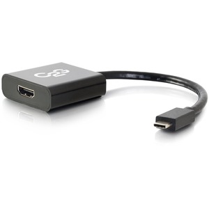 C2G USB 3.1 USB C to HDMI Audio/Video Adapter 4K 30Hz - Black TAA - 6" HDMI/USB AV/Data Transfer Cable for Audio/Video Device, HDTV, Projector - First End: 1 x USB Type C - Male - Second End: 1 x HDMI Digital Audio/Video - Female - Supports up to 4096 x 2160 - 32 AWG - Black - TAA Compliant