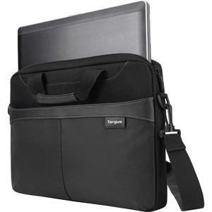 Targus Slipcase TSS898 Carrying Case for 15.6" Notebook - Black - Trolley Strap, Shoulder Strap, Handle - 11" (279.40 mm) Height x 16" (406.40 mm) Width x 1.03" (26.16 mm) Depth