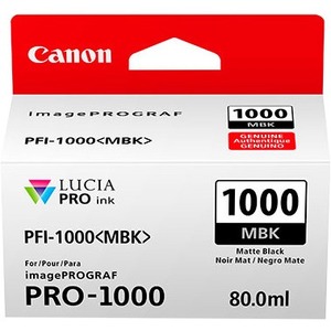 Canon LUCIA PRO PFI-1000MBK Original Inkjet Ink Cartridge - Matte Black Pack - 5490 Photos