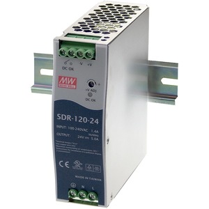 Black Box DIN Rail Industrial Power Supply - 120W, 24VDC - DIN Rail - 24 V DC Output - 120 W