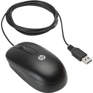 HP 3-Button USB Laser Mouse - Laser - Cable - Black - 1 Pack - USB - 1000 dpi - Scroll Whe