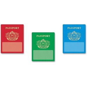 Trend Passport Classic Accents - Learning, Fun Theme/Subject - 36 x Passport Shape - Precut, Durable, Reusable - 6