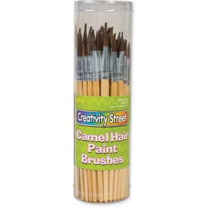 Creativity+Street+Camel+Hair+Paint+Brushes+-+72+Brush%28es%29+-+Aluminum+Ferrule