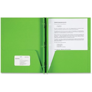 Sparco+Letter+Pocket+Folder+-+8+1%2F2%26quot%3B+x+11%26quot%3B+-+3+x+Double+Prong+Fastener%28s%29+-+2+Internal+Pocket%28s%29+-+Apple+Green+-+25+%2F+Box