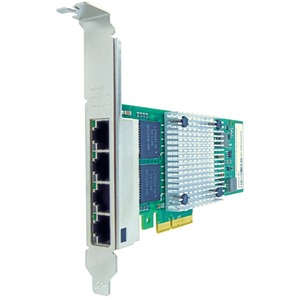 Axiom 10/100/1000Mbs Quad Port RJ45 PCIe x4 NIC Card for Intel - I350T4-I350-T4 - 1000Mbs 