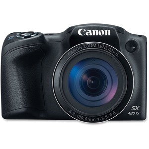 Canon PowerShot SX420 IS 20 Megapixel Compact Camera - Black - 1/2.3inSensor - Autofocus 